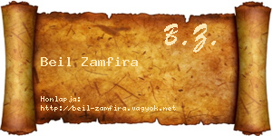 Beil Zamfira névjegykártya
